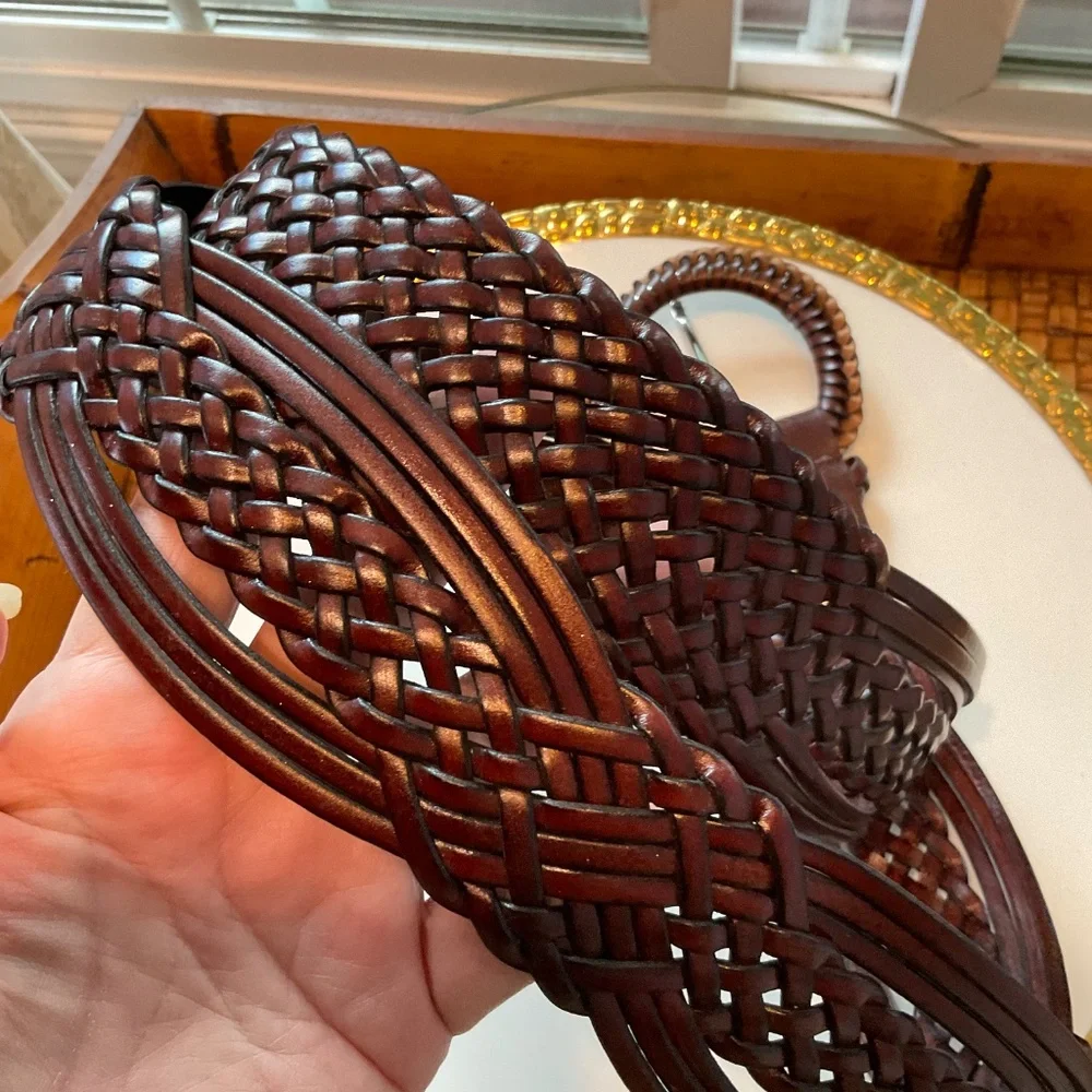 Lovely Genuine Leather Braided Belt